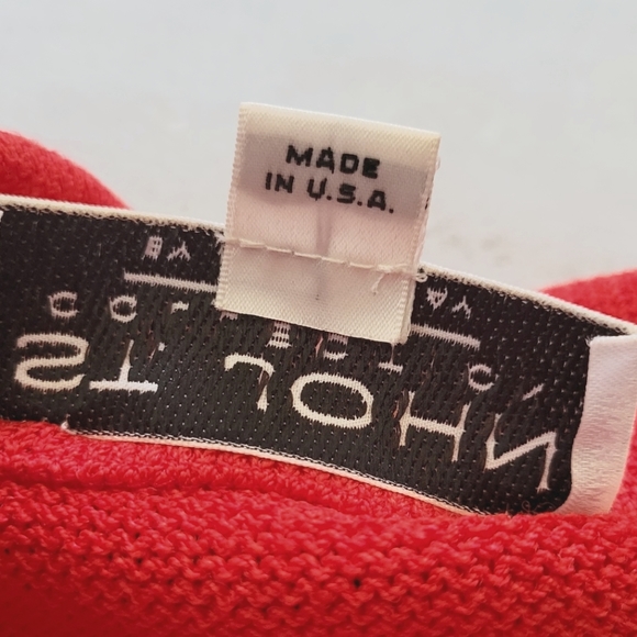 ST JOHN Blazer Red Vintage Marie Gray Collection Polka Dot Cheetah Trim 2 XS - Picture 15 of 15